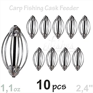 10pcs Carp Pesca Cask Cebo alimentador 30 g Inline Grueso Plomo Pesca Tackle