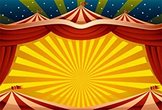 10x8ft Circus Photo Booth Telon de Fondo Happy Carnival Carpa de Circo Fotografia Fondo Ninos Adultos Fiesta de cumpleanos Eventos Photoshoot Backgrounds Video Drapes Photo Studio Props