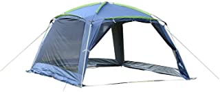Outsunny Carpa Tipo Avancé Plegable para Camping Azul Oscuro Tela Oxford 210D 365x365x220cm