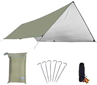 TRIWONDER Toldo Impermeable Acampada Ligero Portátil Lona para Camping Carpa al Aire Libre