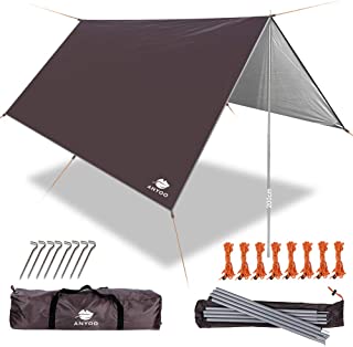 Anyoo Ripstop Rain Tarp Beach Tent Hamaca Fly Sunshade Ligero Impermeable Shelter para Acampar Senderismo Backpacking