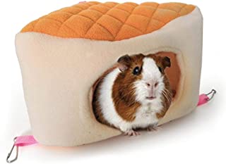 bearivt Hamster Carpa Bed House- Conejillos De Indias Habitat Cueva Colgante Choza para Rata Pequena Ardilla Loro Pequenos Animales Cama Juguete De Peluche