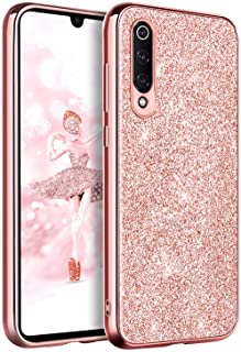 BENTOBEN Funda Xiaomi Mi 9- Funda Xiaomi 9- Purpurina Carcasa Ultra Delgada Cover Brillante Resistente Suave Silicona PC Protectora a Prueba de Golpes Fundas para Xiaomi Mi 9 6.39'.'.- Oro Rosa