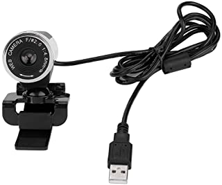 Bewinner - Camara Web USB 2.0 con microfono Digital Integrado y Lente de Cristal HD de 5 Capas para Ordenador portatil- luz LED- Color Negro