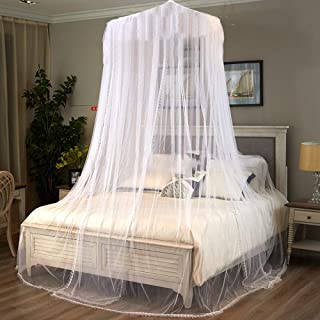 BOJON - Mosquitera universal de color blanco para cama de todos los tamanos- canopy red para colgar para viajes- acampada y uso familiar