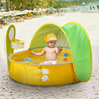 Carpa preescolar de playa - Carpas emergentes automaticas con sombrilla y juego de lanzamiento - Carpa de dosel de playa para bebes- ninos