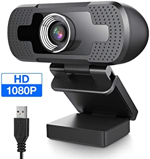 HOCOSY Camara Web- Plug y Play USB Camara Web Full HD 1080P para PC- Portatil- Transmision en Vivo Webcam con Microfono para Video-Conferencias- Juegos- Compatible con Windows- Android- Linux-Mac OS