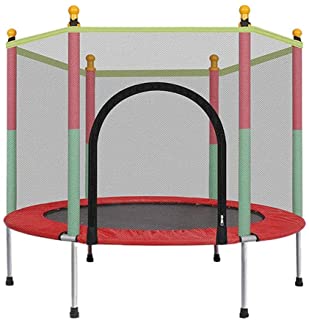 JYL Trampolin de Interior para ninos- Mini trampolin con colchoneta de Red y Acolchado con Cubierta de Resorte Trampolin de Exterior para Entretenimiento Escolar Familiar