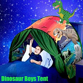 LAMPSJN Kids Play Tent (con luz) la Cama del Mundo magico Cortinas Kid Fantasia Sueno Kids Pop Up Cama Carpa Casa- cumpleanos Tipi para ninos (Color : Dinosaur Park)