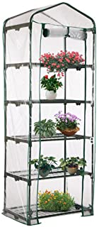 Mini invernadero de PVC de 5 niveles- cubierta transparente para plantas domesticas con cremallera - Carpa de jardin calida para semillas de interior al aire libre Cultivo (marco no incluido)