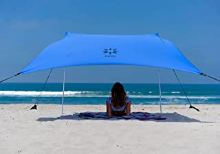 Neso Tienda de campana Tents Beach con Ancla de Arena- toldo portatil Sunshade - 2.1m x 2.1m - Esquinas reforzadas patentadas(Bigaro Azul)