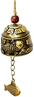 nuiOOui131-Exquisita Campana de la Suerte para decoracion del Templo del hogar con diseno de Carpa- Estilo Vintage- 1#