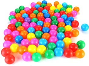 Petyoung 100 Piezas de Bolas de Plastico de Bolas de Plastico de Colores Divertidos en Una Bolsa de Malla de Almacenamiento Reutilizable Y Duradera para Bebes Carpa Juguetes de Natacion Pelota