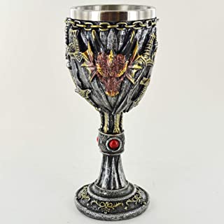 Prezents.com - Copa con diseno de Espada y dragon increiblemente Detallada o Adorno de Altar para fanaticos de fantasia y Magia