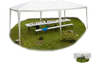 Relaxdays- Blanco Carpa para jardin- Pabellon para Eventos- PE- Acero- 300x600 cm