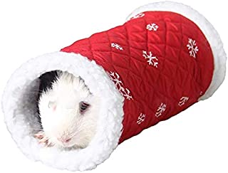 Suministros Saco de Dormir jerarquia del Animal domestico del hamster Erizo Invierno Carpa Solo Canal Juguete para Mascotas-Rojo