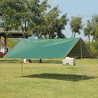 Toldo de Tiendas Carpa Lona impermeable - Carpa lluvia mosca Lona Luz Ripstop Tela-anti-UV for el recorrido que acampa al aire libre Hamacas acampar Canopy ( Color : Green - Size : 300x400cm )