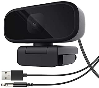 Yaature Camara Web Full HD 780P con Microfono- USB Webcam Portatil PC de Escritorio Reduccion de Ruido para videollamadas- Estudios- conferencias- grabacion- Juegos con Clip Giratorio